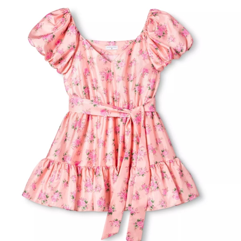 Love Shack Fancy Target Cecile Mini Pink Melon Dress